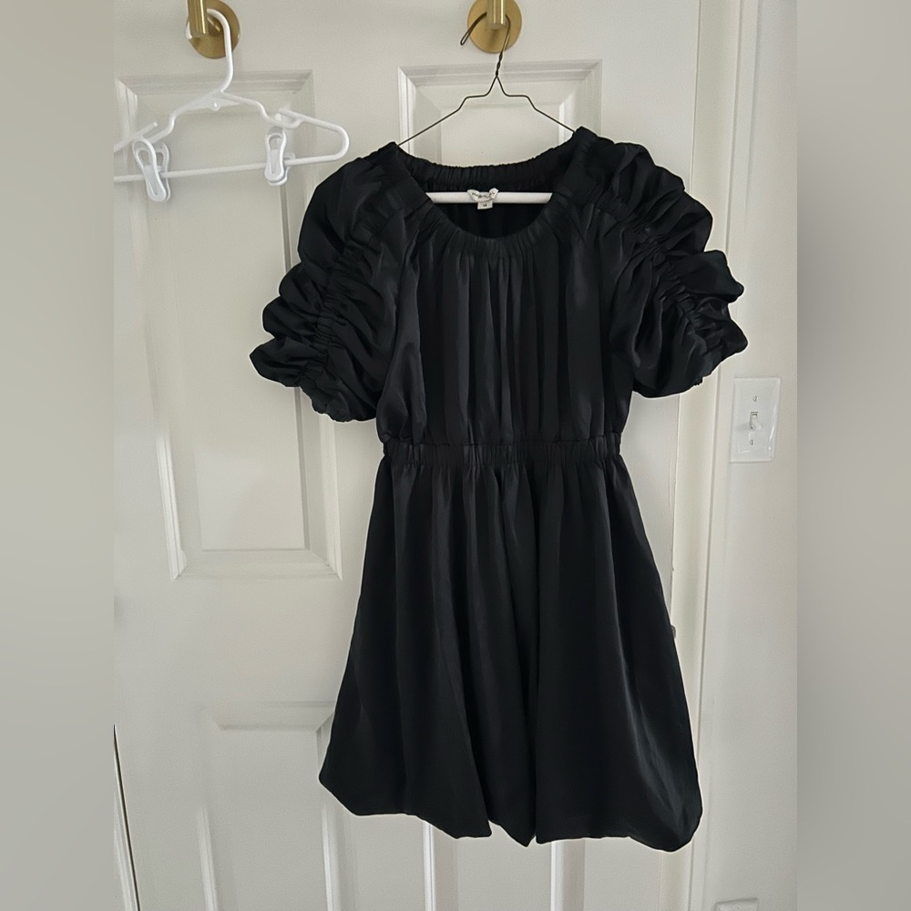 Elegant Black Ruffled Dress